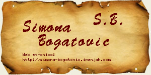 Simona Bogatović vizit kartica